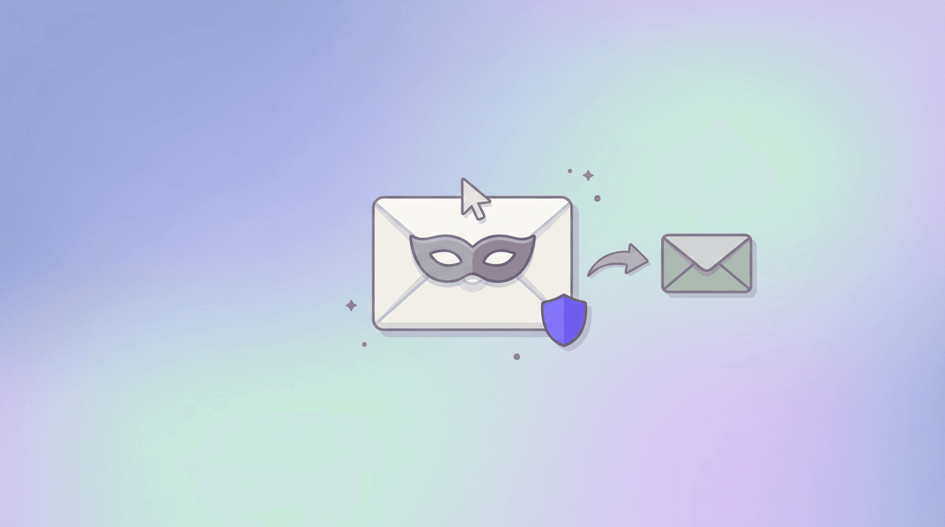 Maskmail browser extension creating a masked email on a signup form